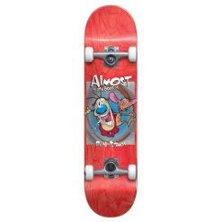 Almost Ren & Stimpy Boxed Premium Red 8.0" Skateboard Complete