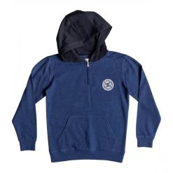 DC SHOES DC Rebel Half Zip Kids Hoodie Soda Lite Blue