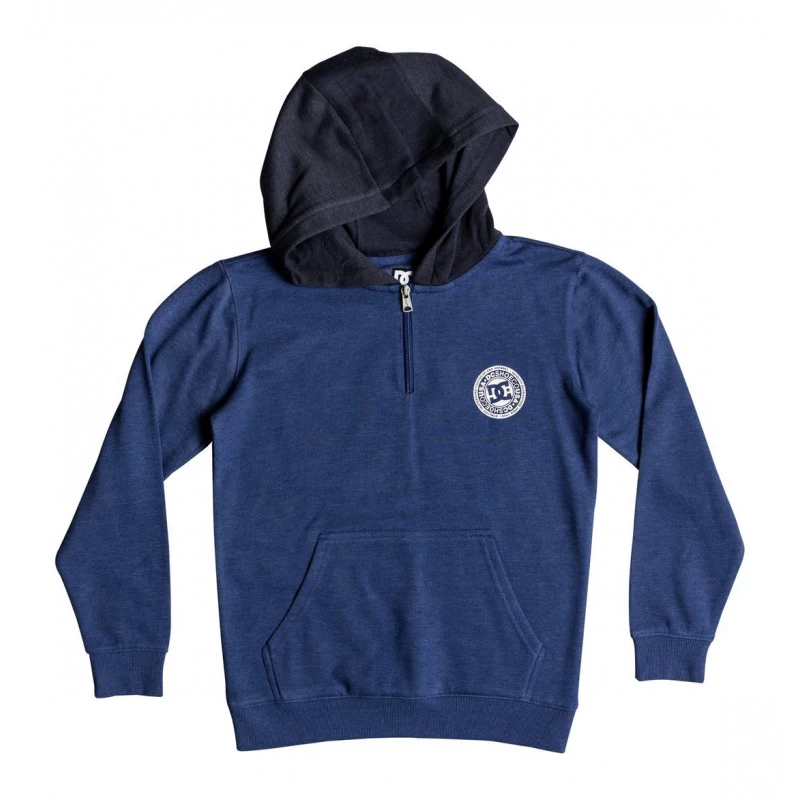 DC SHOES DC Rebel Half Zip Kids Hoodie Soda Lite Blue 3 DC SHOES DC Rebel Half Zip Kids Hoodie Soda Lite Blue
