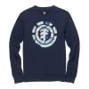 Element Spirit Camo Crew Sweatshirt Kids Eclipse Navy -Skateboard Shop element spirit camo crew sweatshirt kids eclipse navy