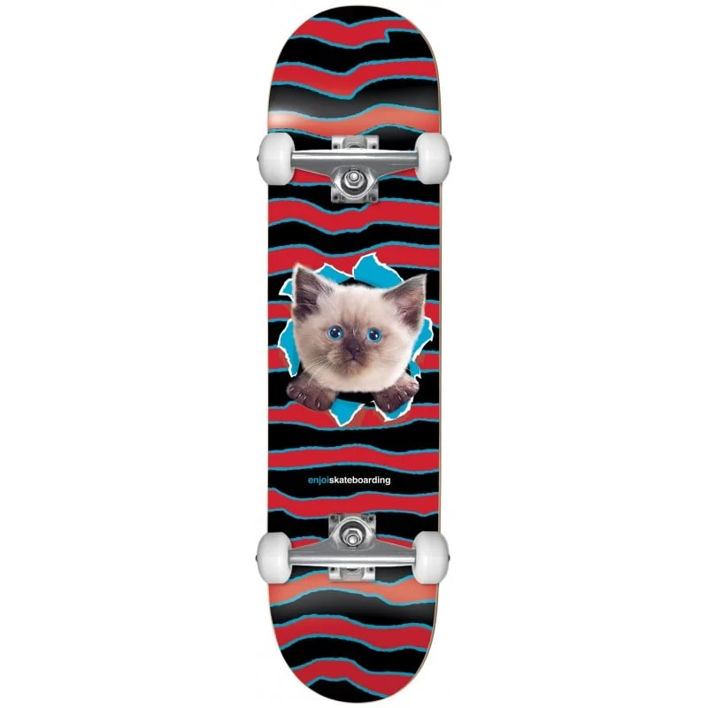Enjoi Kitten Ripper Youth FP Zwart/Red 7.375" Skateboard Complete 4 Enjoi Kitten Ripper Youth FP Zwart/Red 7.375" Skateboard Complete - Afbeelding 2