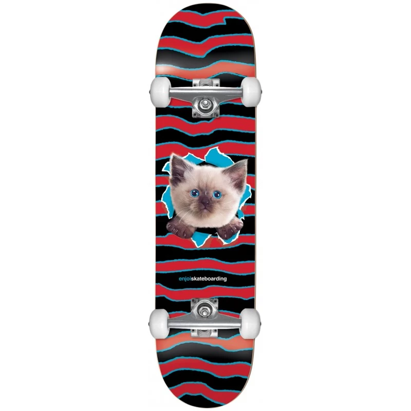 Enjoi Kitten Ripper Youth FP Zwart/Red 7.375" Skateboard Complete 3 Enjoi Kitten Ripper Youth FP Zwart/Red 7.375" Skateboard Complete