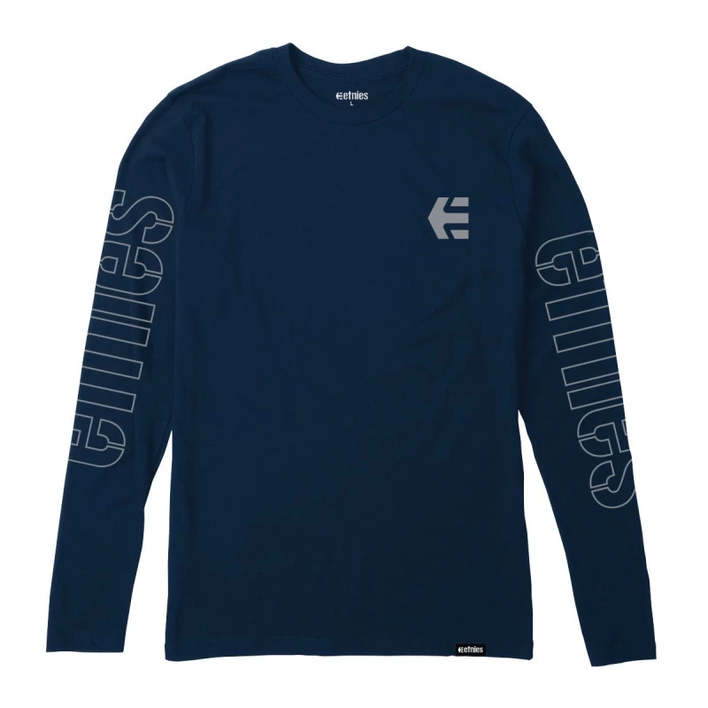 Etnies Stencil Navy Kids Longsleeve 3 Etnies Stencil Navy Kids Longsleeve