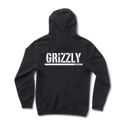 Grizzly Kids Logo Zip Hoodie Black -Skateboard Shop grizzly kids logo zip hoodie black 3