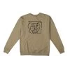 Krooked Krkd Moonsmile Crewneck Sweatshirt Sandstone -Skateboard Shop krooked krkd moonsmile crewneck sweatshirt sandstone