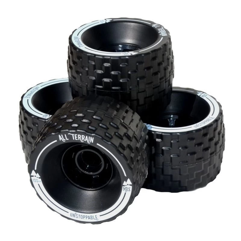 MBS All Terrain 100mm Longboard Wielen 4 MBS All Terrain 100mm Longboard Wielen - Afbeelding 2