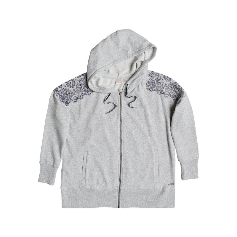 Roxy Adventure Way Zip Hoodie Heather Grey 7 Roxy Adventure Way Zip Hoodie Heather Grey - Afbeelding 5