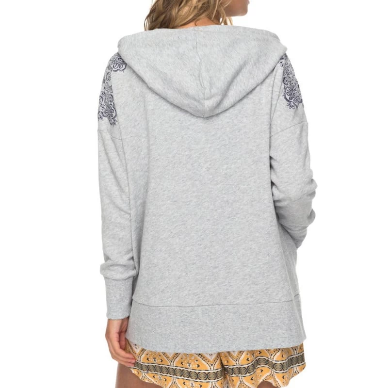Roxy Adventure Way Zip Hoodie Heather Grey 9 Roxy Adventure Way Zip Hoodie Heather Grey - Afbeelding 7
