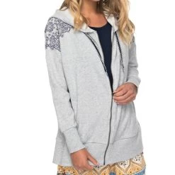 Roxy Adventure Way Zip Hoodie Heather Grey 19 Roxy Adventure Way Zip Hoodie Heather Grey -Skateboard Shop roxy adventure way zip hoodie heather grey 7