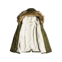 Roxy Feel The Sun Military Hooded Kids Parka Olive -Skateboard Shop roxy feel the sun military hooded kids parka olive 4