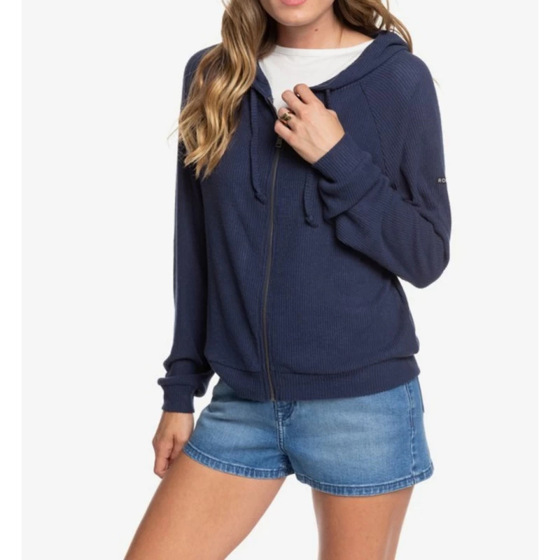 Roxy Like A Dream Rib Knit Zip Hoodie 3 Roxy Like A Dream Rib Knit Zip Hoodie