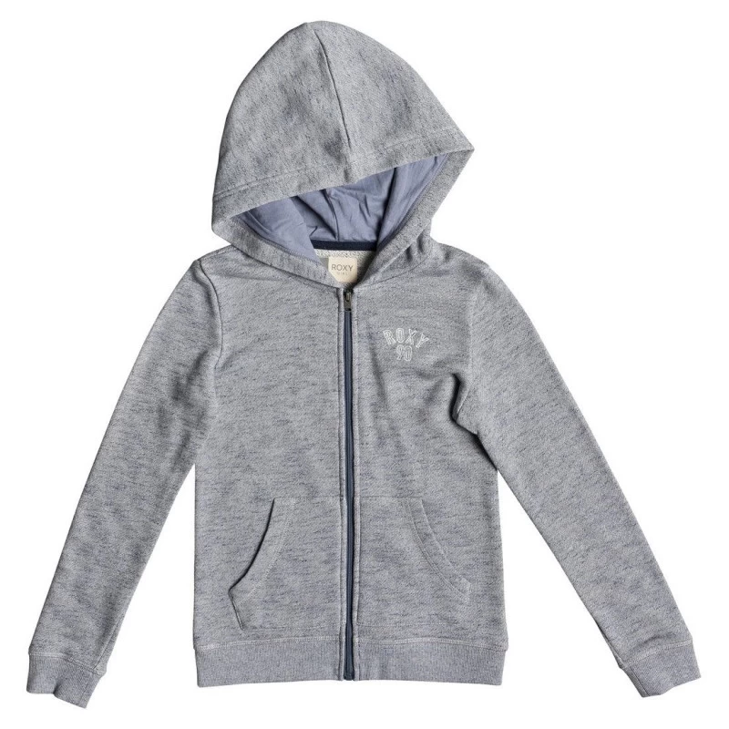Roxy Mi Bicicleta B Kids Zip Hoodie Dress Blue Heather 4 Roxy Mi Bicicleta B Kids Zip Hoodie Dress Blue Heather - Afbeelding 2