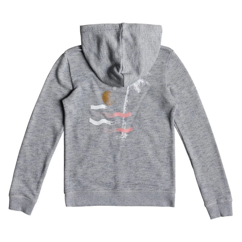 Roxy Mi Bicicleta B Kids Zip Hoodie Dress Blue Heather 3 Roxy Mi Bicicleta B Kids Zip Hoodie Dress Blue Heather