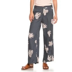 Roxy Midnight Avenue Wide Leg Viscose Pants