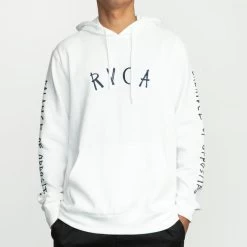 RVCA Anp Pack Hoodie Antique White -Skateboard Shop rvca anp pack hoodie antique white 2