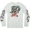 RVCA Double Skull Longsleeve Ice -Skateboard Shop rvca double skull longsleeve ice