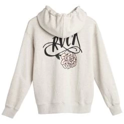 RVCA Flower Power Hoodie Snow Marle -Skateboard Shop rvca flower power hoodie snow marle 2