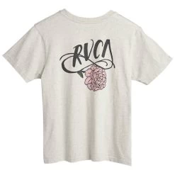 RVCA Flower Power T-Shirt Snow Marle -Skateboard Shop rvca flower power t shirt 2