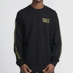 RVCA INT Haze Crew Black