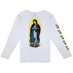 Santa Cruz Guadalupe Colour Womens Longsleeve White -Skateboard Shop santa cruz guadalupe colour womens longsleeve white 3
