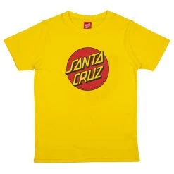 Santa Cruz Kids Classic Dot T-Shirt Yellow -Skateboard Shop santa cruz kids classic dot t shirt yellow 1
