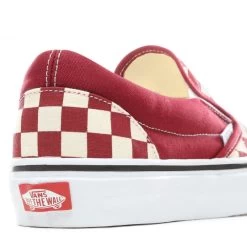 Vans Classic Slip-On Rumba Red/True White Checkerboard Schoenen -Skateboard Shop vans classic slip on rumba redtrue white checkerboard schoenen 11