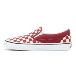 Vans Classic Slip-On Rumba Red/True White Checkerboard Schoenen -Skateboard Shop vans classic slip on rumba redtrue white checkerboard schoenen 2