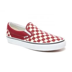 Vans Classic Slip-On Rumba Red/True White Checkerboard Schoenen -Skateboard Shop vans classic slip on rumba redtrue white checkerboard schoenen 7