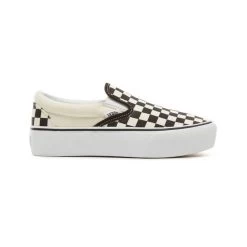 Vans Slip-On Platform Zwart&White Checkerboard Schoenen -Skateboard Shop vans slip on platform blackwhite checkerboard schoenen 6