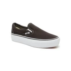 Vans Slip-On Platform Zwart/White Schoenen 21 Vans Slip-On Platform Zwart/White Schoenen -Skateboard Shop vans slip on platform blackwhite schoenen 7