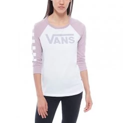 Vans Women Big Fun Raglan Women White/Seafoam -Skateboard Shop vans women big fun raglan women whiteseafoam 2