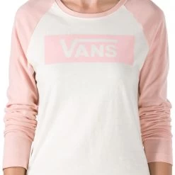 Vans Women V-Tangle Raglan Marshmellow/Blossom -Skateboard Shop vans women v tangle raglan marshmellow 2