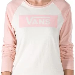 Vans Women V-Tangle Raglan Marshmellow/Blossom -Skateboard Shop vans women v tangle raglan marshmellow 5