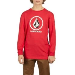 Volcom Circle Stone Kids Longsleeve True Red -Skateboard Shop volcom circle stone kids longsleeve true red 2