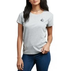 Volcom Easy Babe Rad 2 Women T-Shirt Heather Grey