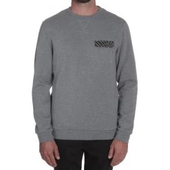 Volcom Floki Crew Fleece Heather Grey Kids -Skateboard Shop volcom floki crew fleece heather grey youth 2