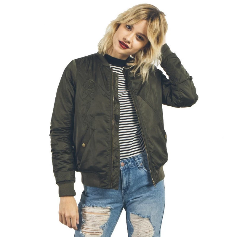 Volcom Lets Go Bomber Jacket Dark Camo 4 Volcom Lets Go Bomber Jacket Dark Camo - Afbeelding 2